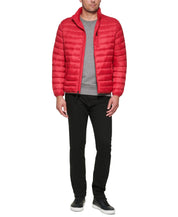 Club Room Mens Packable Quilted Jacket Red Large