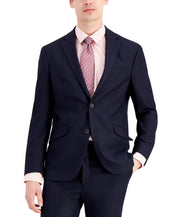 Kenneth Cole Mens Slim fit Suit Jacket Blazer 40 R Navy Blue Solid