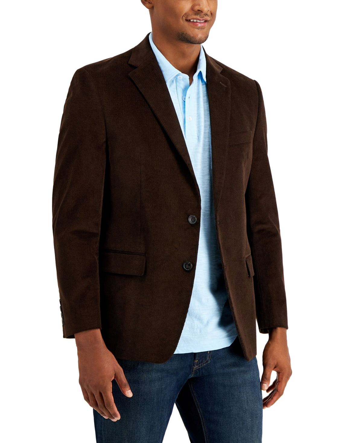 Club Room Mens Corduroy Classic-Fit Sport Coat Brown 38S