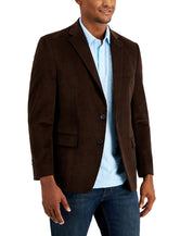 Club Room Mens Corduroy Classic-Fit Sport Coat Brown 38S