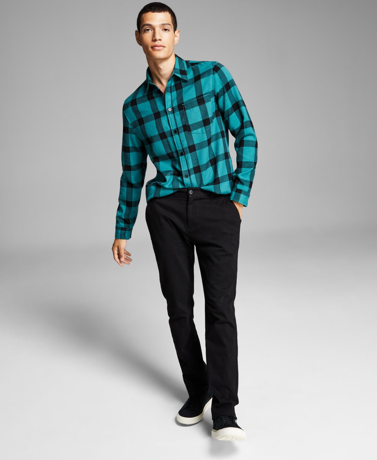 And Now This Men's Black Chino Pants 36 Reg