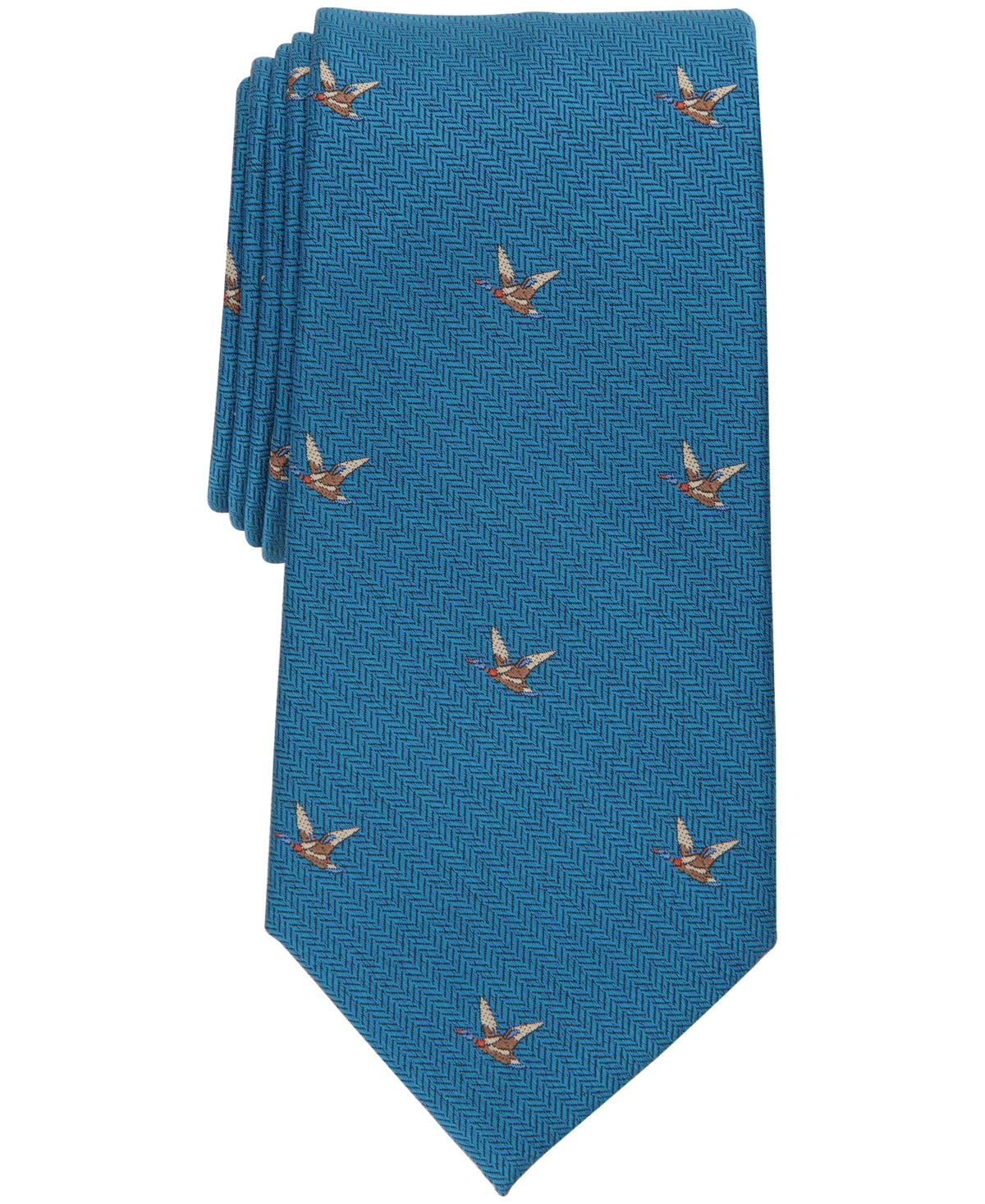 Club Room Men's Men's Classic Bird Tie Tea Blue Necktie