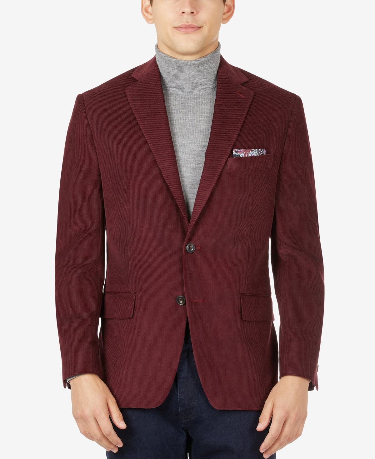 Michael Kors Mens Classic fit Sport Coat Blazer 36 S Burgundy Red