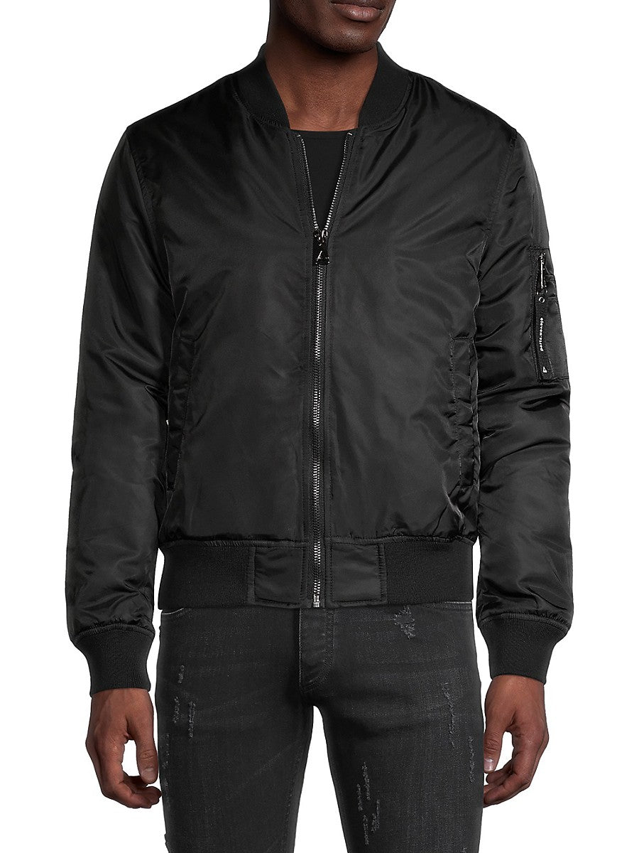 Eleven Paris Men's Full Zip Bomber Jacket Black 2XL