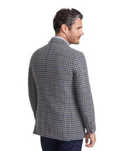 Nautica Mens Modern fit Sport Coat Blazer 46 L Grey Blue Green Check
