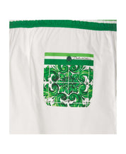 Dolce & Gabbana Mens Maiolica Print Popeline Jogging Shorts EU 46 US Small White