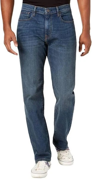 Tommy Hilfiger Mens Relaxed Stretch Jeans Oscar Dark Wash Blue 38 x 34