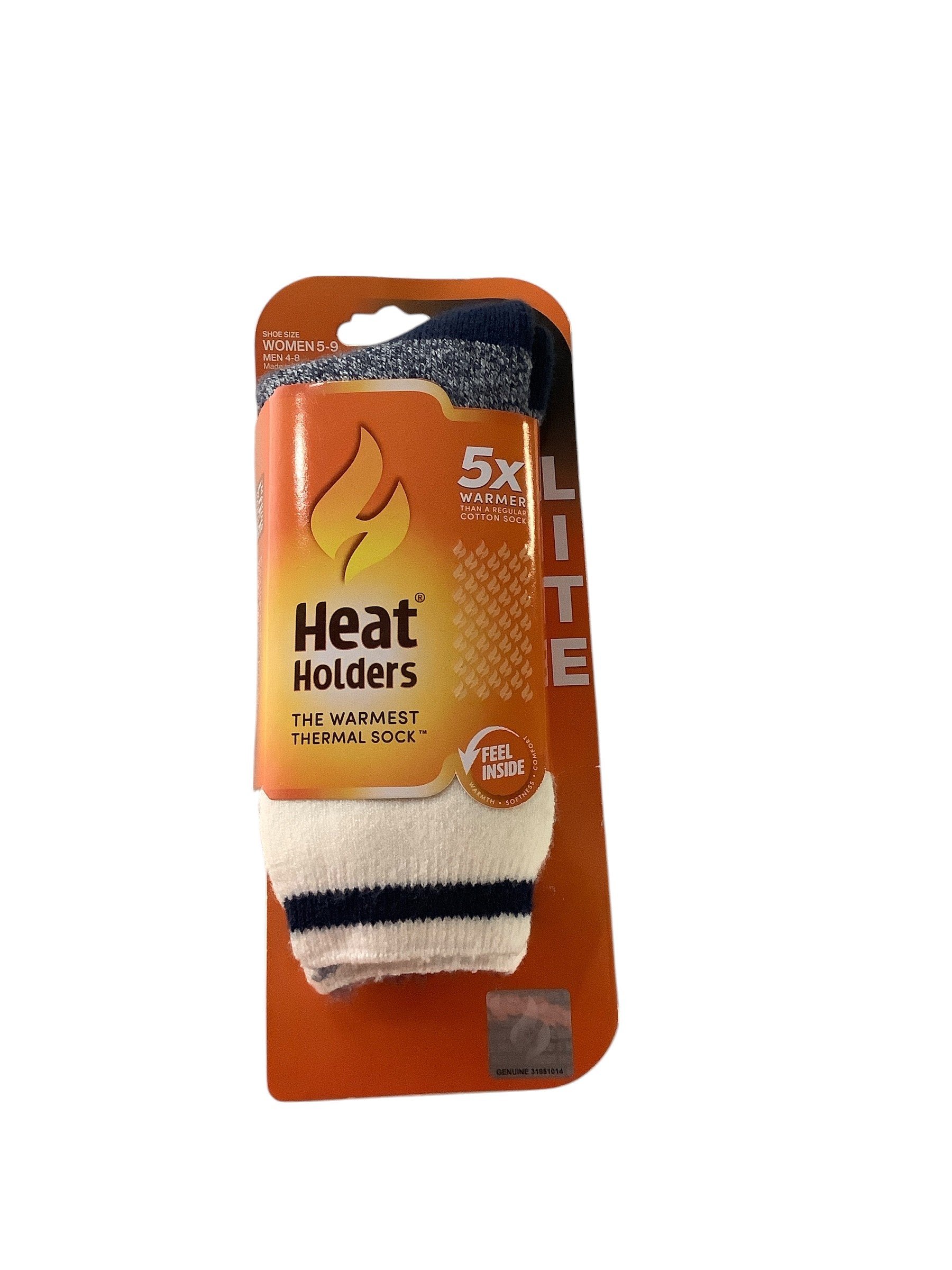 Heat Holders Womens Crew Socks 5-9 Blue Thermal
