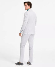 Nick Graham Mens Slim fit 2 Piece Suit 42 L / 36 Waist Light Grey Solid Stretch