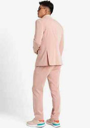 Kenneth Cole Reaction Men's Dress Pants Coral Pink 40 x 32 Slim-Fit Flex Stretch