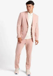Kenneth Cole Reaction Men's Dress Pants Coral Pink 40 x 32 Slim-Fit Flex Stretch