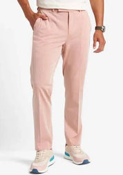 Kenneth Cole Reaction Men's Dress Pants Coral Pink 40 x 32 Slim-Fit Flex Stretch