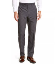 Nautica Mens Modern-Fit Bi-Stretch Pants Charcoal Plaid 38 X 34 Grey