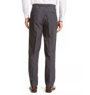 Nautica Mens Modern-Fit Bi-Stretch Pants Charcoal Plaid 38 X 34 Grey