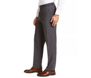 Nautica Mens Modern-Fit Bi-Stretch Pants Charcoal Plaid 38 X 34 Grey