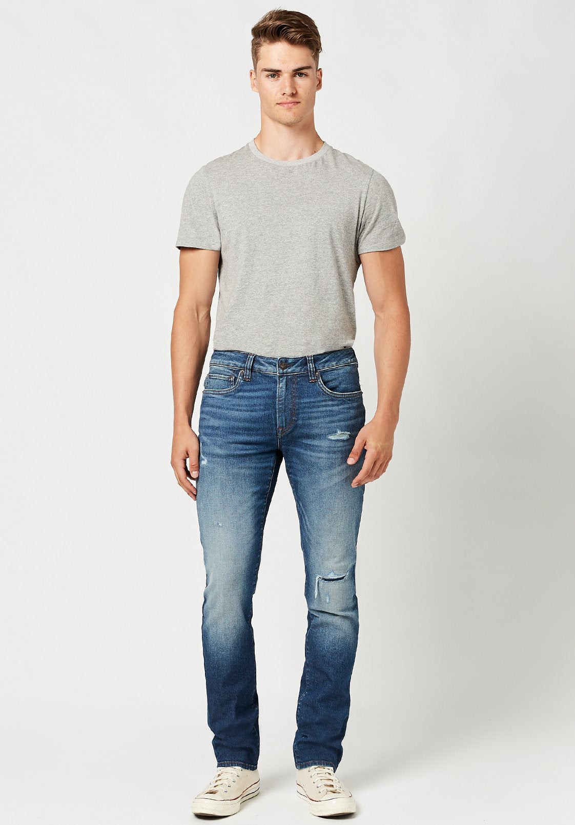 Buffalo David Bitton Navy Jean Étroit Slim Ash Indigo 36 X 32