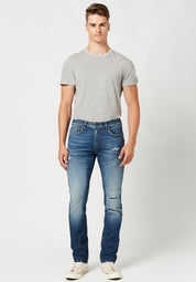 Buffalo David Bitton Navy Jean Étroit Slim Ash Indigo 36 X 32