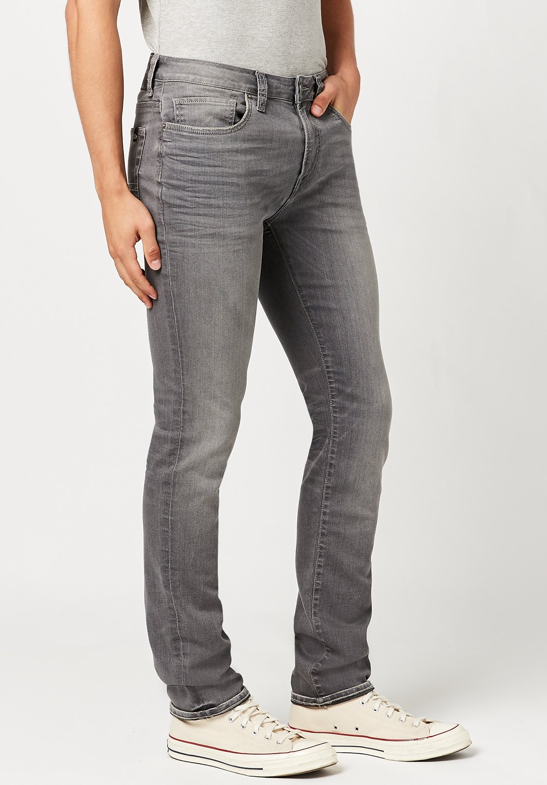 Buffalo David Bitton Men's Slim Ash Denim Stretch Jeans Grey 36 x 30