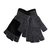 Levi's Men's Classic Fingerless Marled Knit Gloves Dark Gray One Size