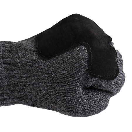 Levi's Men's Classic Fingerless Marled Knit Gloves Dark Gray One Size