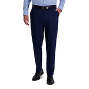Haggar Mens Classic fit Dress Pants 36 / 29 Blue Solid