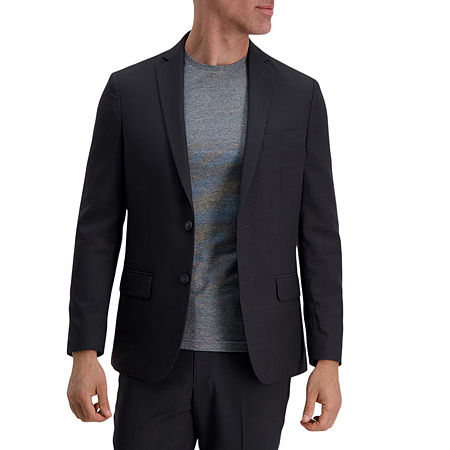 Haggar Mens Slim fit Suit Jacket Blazer 40 R Black Solid Stretch