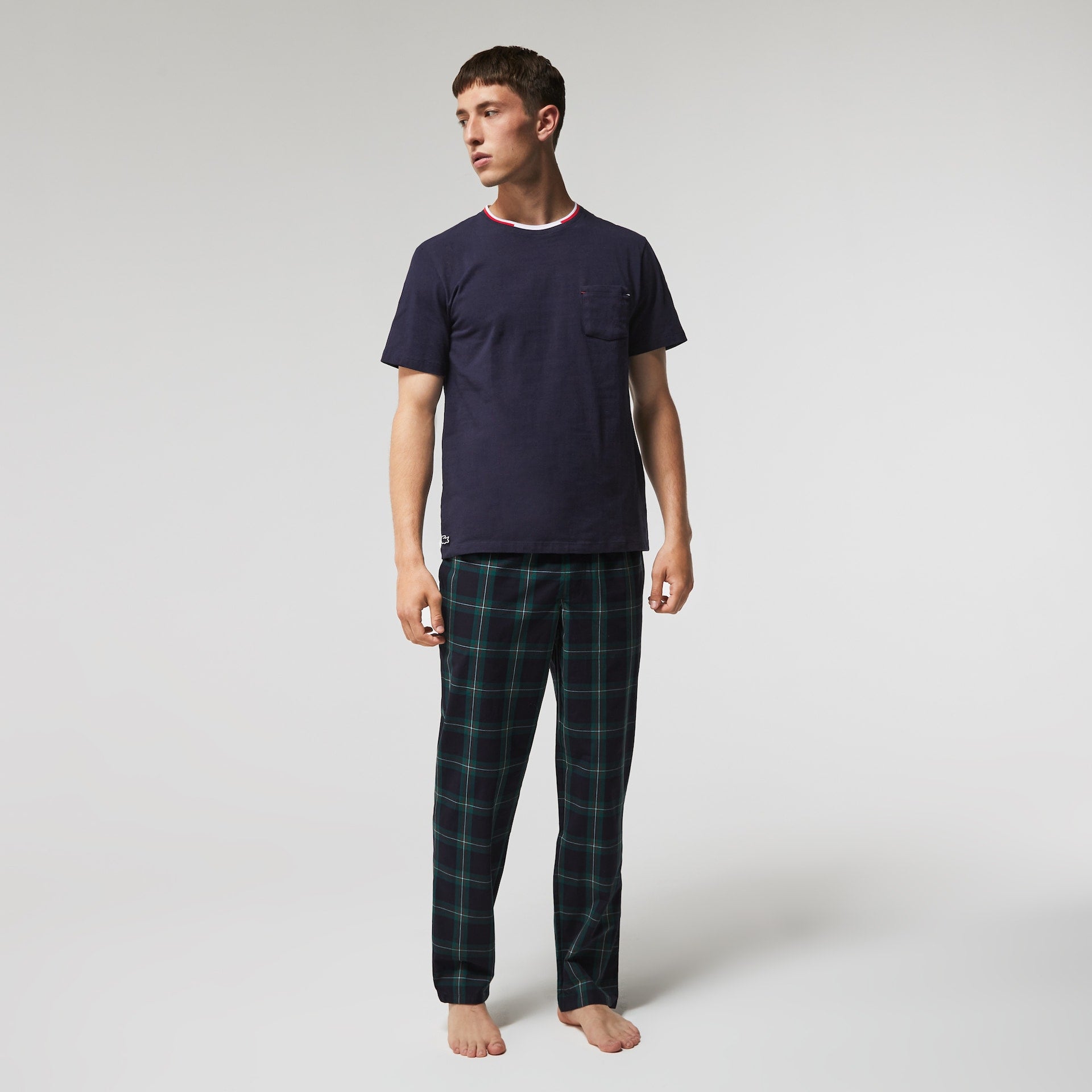 Lacoste Mens T-Shirt Pajamas Small Blue