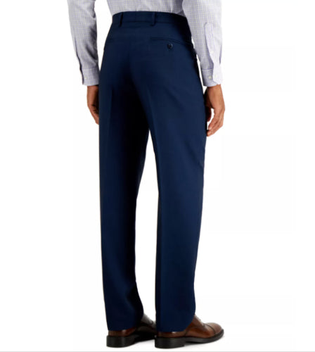 Nautica Men's Modern-Fit Bi-Stretch Suit Pants Blue Birdseye 30 x 32