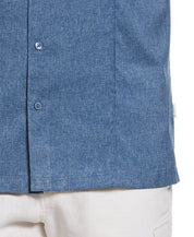 Cubavera Mens Chambray Short Sleeve Shirt Blue Large