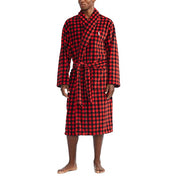 Polo Ralph Lauren Mens Plush Shawl Collar Robe Red Plaid Small Medium