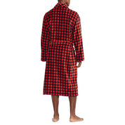 Polo Ralph Lauren Mens Plush Shawl Collar Robe Red Plaid Small Medium