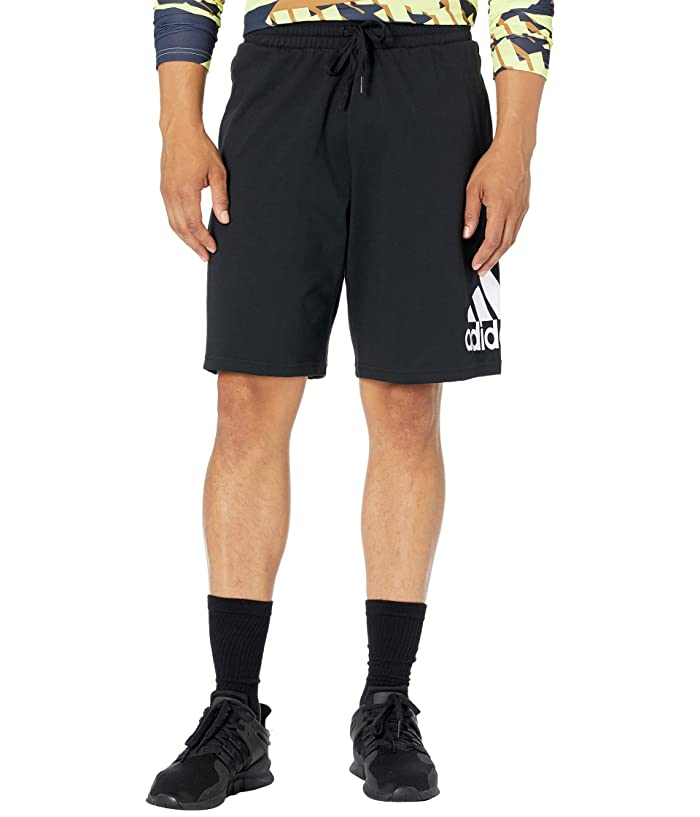 Adidas Men's Sporty Logo 10" Shorts Black White Large