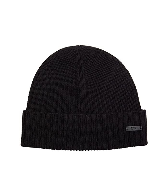 Hugo Boss Men's Virgin-Wool Beanie Hat Black OS