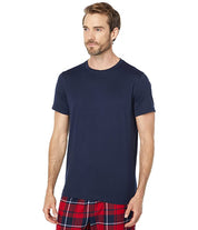Nautica Mens Flannel Short Sleeve Pajama Pants Set Blue Heather Medium
