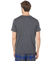 Nautica Mens Flannel Short Sleeve Pajama Pants Set Charcoal Heather Grey Large
