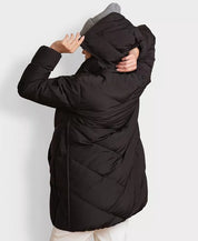 Seraphine Women's Maternity Chevron Puffer Jacket Coat US Size 14 Black
