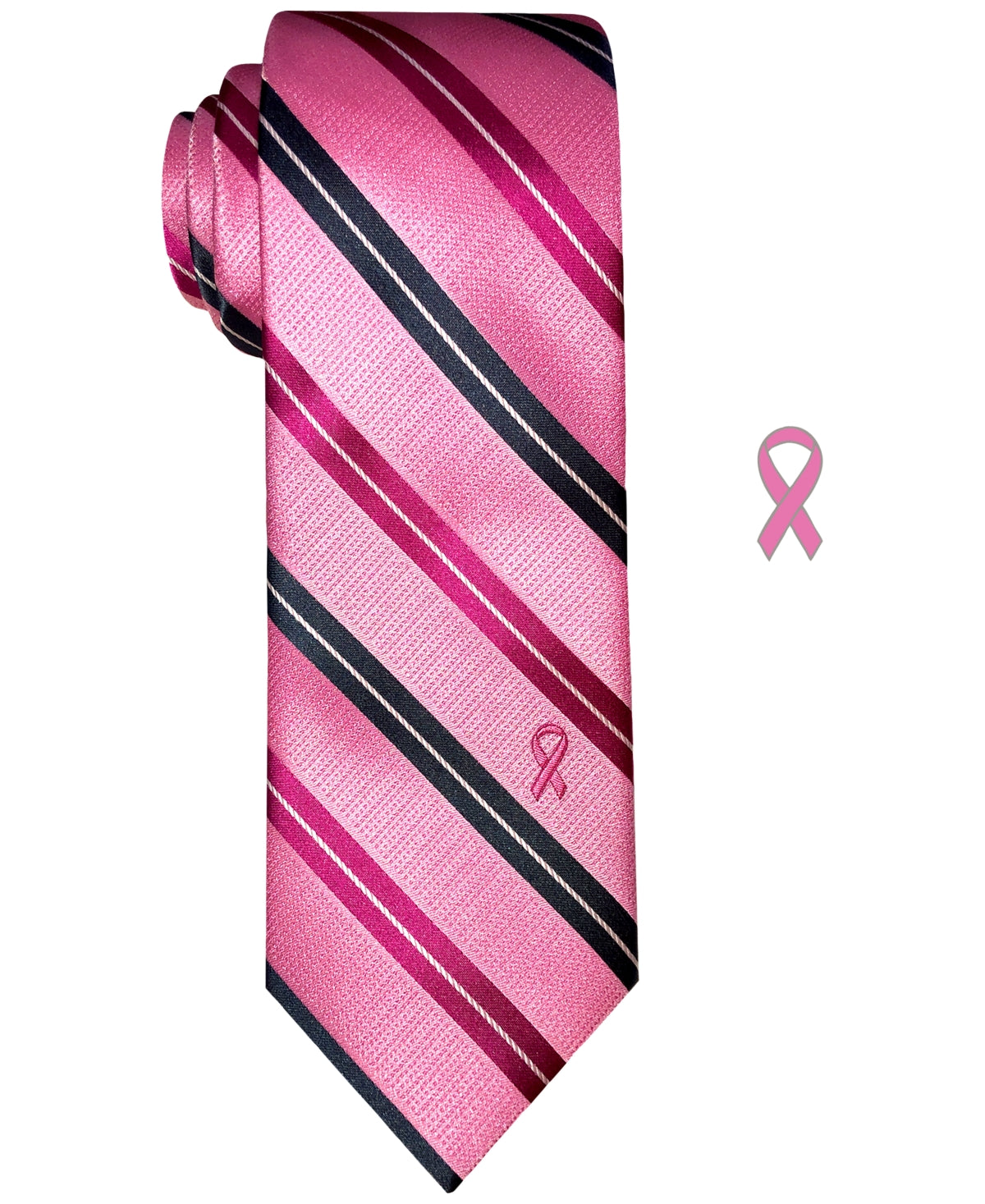 Susan G Komen Men's Classic Pink Stripe Tie