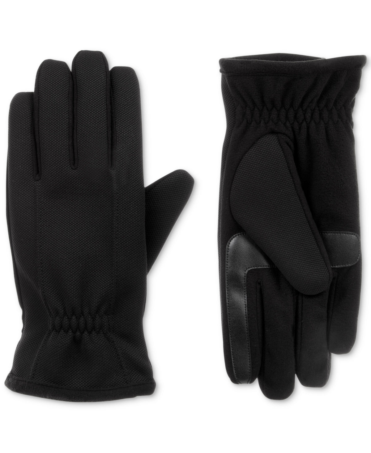 Isotoner Signature Mens Active Gloves Black Medium