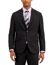 Kenneth Cole Mens Slim fit Suit Jacket Blazer 36 R Black Solid Stretch