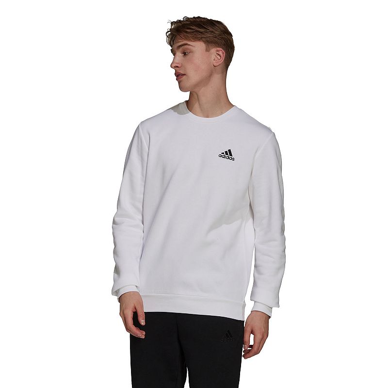 Adidas Men Regular fit Crewneck Sweatshirt XL White Solid