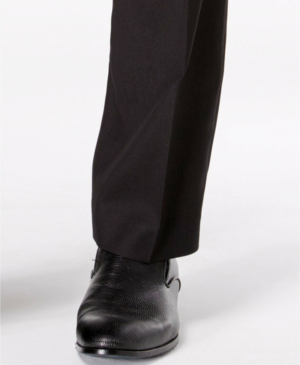 Andrew Marc Men's Suit Pants 37 x 32 Classic-Fit Stretch Black Micro-Grid