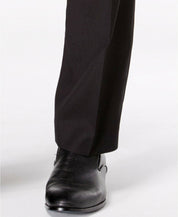 Andrew Marc Men's Suit Pants 42 x 33 Classic-Fit Stretch Black Micro-Grid