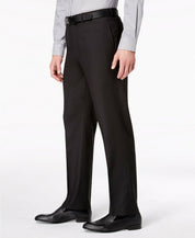 Andrew Marc Men's Suit Pants 42 x 33 Classic-Fit Stretch Black Micro-Grid