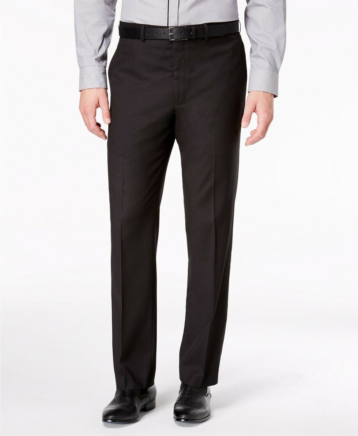 Andrew Marc Men's Suit Pants 42 x 33 Classic-Fit Stretch Black Micro-Grid