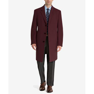 Lauren Ralph Lauren Mens Luther Classic Fit Overcoat Coat Burgundy Wine 48L