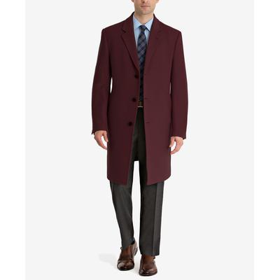 Lauren Ralph Lauren Men's Luther Luxury Blend Overcoat Jacket Coat  Wine Red 42L