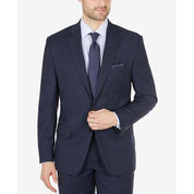 Lauren Ralph Lauren Mens Ultra Flex Classic-Fit Navy Plaid Suit Jacket 50L