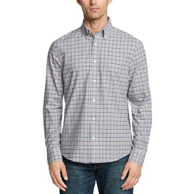 Lauren Ralph Lauren Men's Regular Fit Short Length Check Dress Shirt Grey 2XL