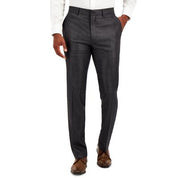 Kenneth Cole Mens Slim fit Dress Pants 36 / 30 Gun Metal Grey Solid Stretch