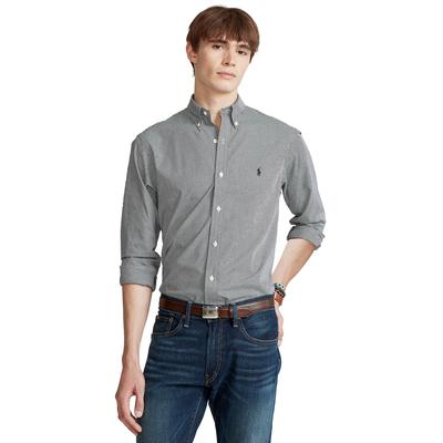 Polo Ralph Lauren Men's Classic Fit Plaid Button Down Shirt Black White  XS